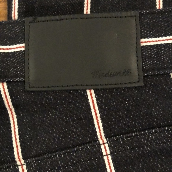 Madewell Cali Demi Boot Striped Cropped Jeans 26 - Picture 13 of 13